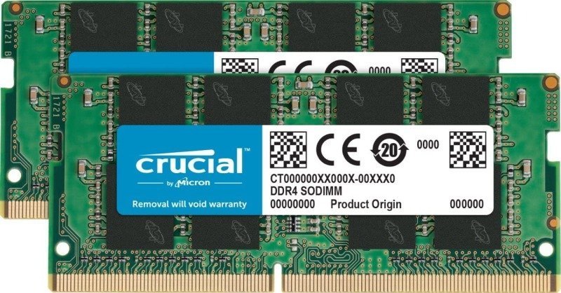 Crucial 64gb 2x32gb 3200mhz Cl22 Ddr4 Sodimm Memory