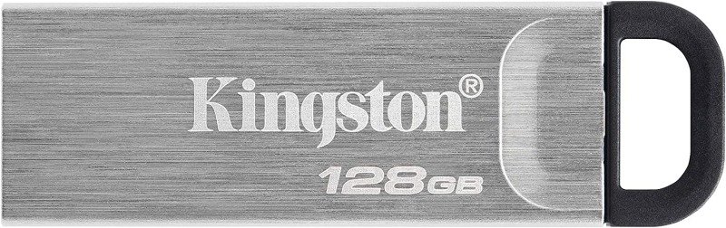 Image of Kingston DataTraveler Kyson 128GB USB-A Flash Drive - with Stylish Capless Metal Case