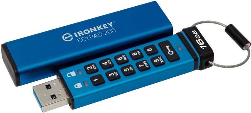 Image of Kingston IronKey Keypad 200 16GB Hardware-encrypted USB Flash Drive