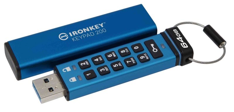 Image of Kingston IronKey Keypad 200 64GB Hardware-encrypted USB Flash Drive