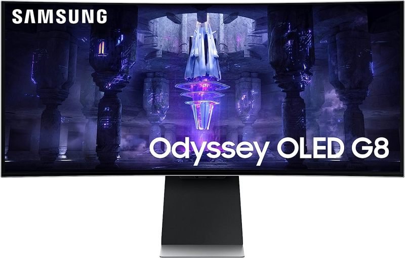Click to view product details and reviews for Samsung Odyssey G8 34 Inch 2k Oled Curved Smart Gaming Monitor.