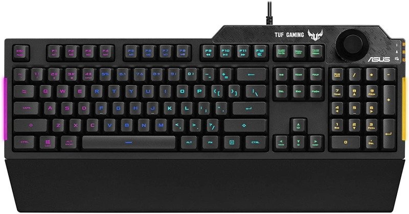 Click to view product details and reviews for Asus Tuf Gaming K1 Rgb Keyboard W Wrist Rest.