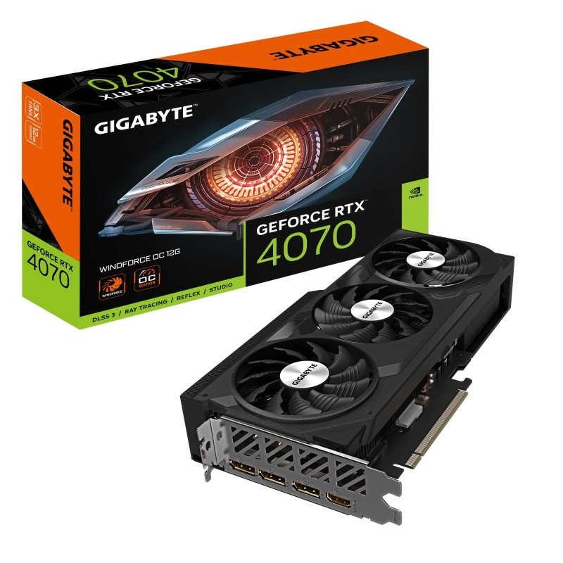 Image of Gigabyte GeForce RTX 4070 12GB WINDFORCE OC Graphics Card