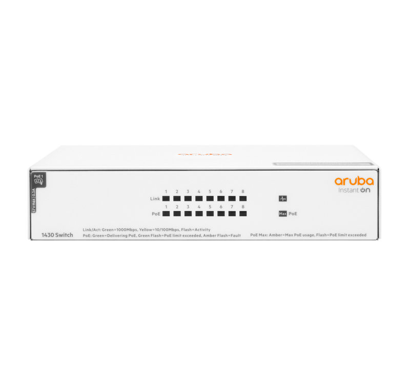 Image of Aruba Instant On 1430 8G Class4 PoE 64W Switch UK en