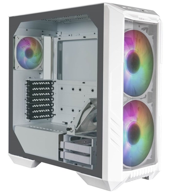 Click to view product details and reviews for Coolermaster Haf 500 White Argb Mid Tower Pc Case.
