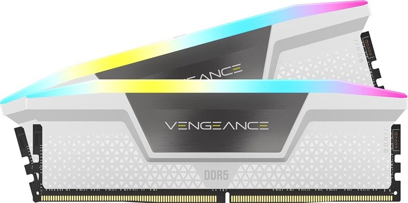 Image of Corsair Vengeance RGB 32GB DDR5 6200MHz CL36 Desktop Memory - White