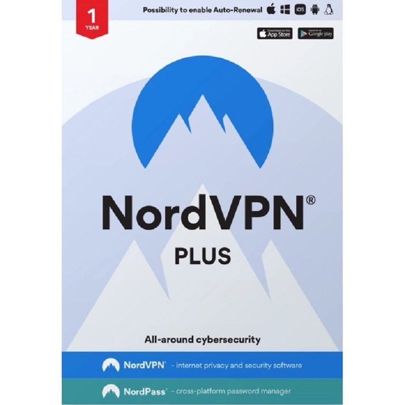 NordVPN Plus service 1-Year subscription ESD Software Download incl. Activation-Key