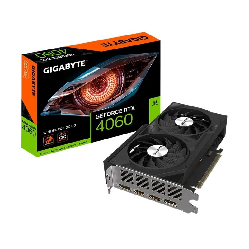Image of Gigabyte GeForce RTX 4060 WINDFORCE OC 8GB Graphics Card