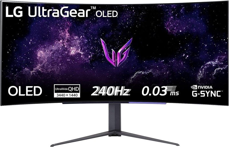 LG 45'' Ultragear™ OLED Curved Gaming Monitor WQHD with 240Hz Refresh Rate  0.03ms Response Time