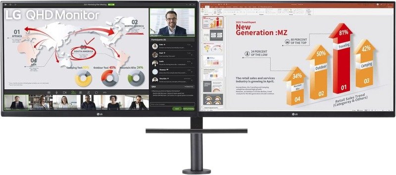 Click to view product details and reviews for Lg 27 Inch 2k Ergo Dual Monitor.