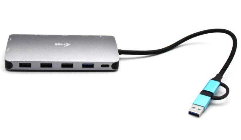 i-tec USB 3.0 USB-C/Thunderbolt 3x Display Travel Nano Dock with LAN + Power Delivery 100 W
