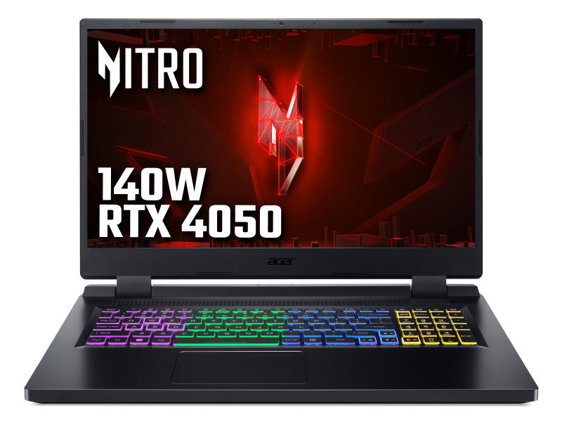 Acer Nitro 5 AN517-55 Gaming Laptop, Intel Core i5-12450H, 16GB RAM, 512GB PCIe SSD, 17.3" Full