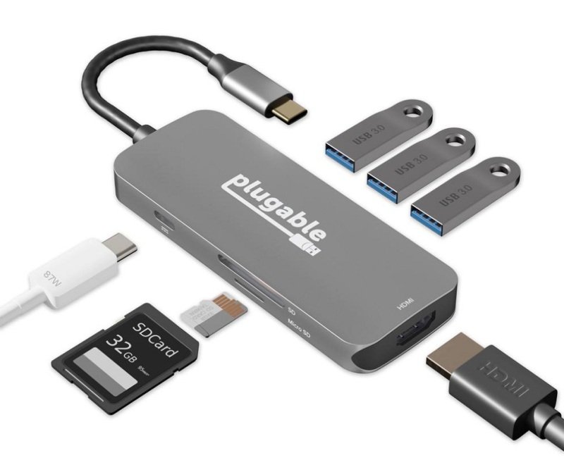 Plugable Usb C 7 In 1 Hub With Ethernet