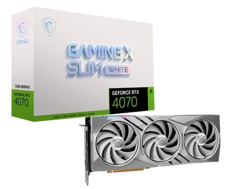 MSI GeForce RTX 4070 GAMING X SLIM WHITE 12GB Graphics Card