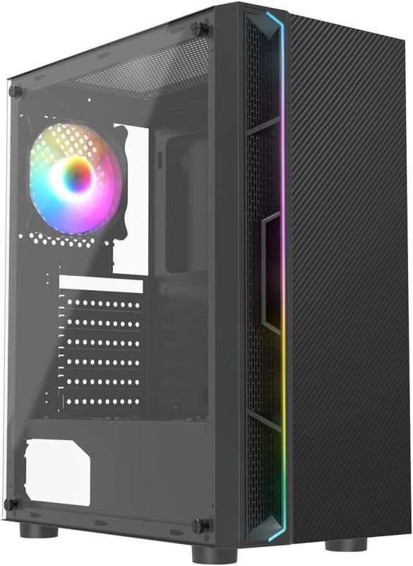 Image of CiT Galaxy Mid-Tower Windowed Black PC Gaming Case