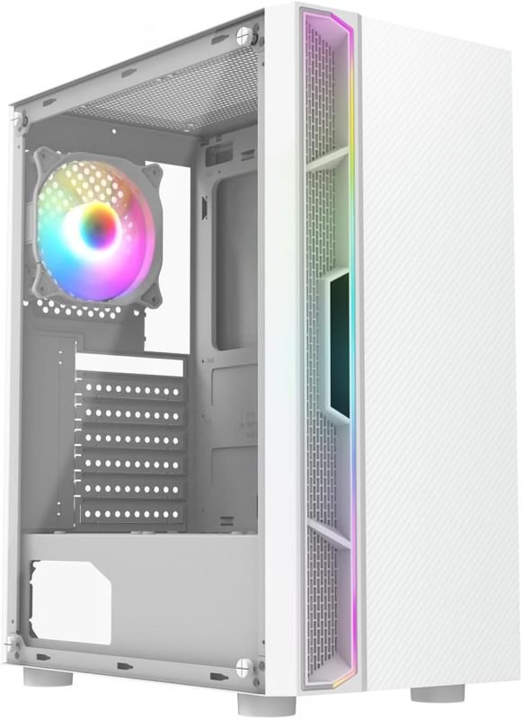 Image of CiT Galaxy Mid-Tower Windowed White PC Gaming Case