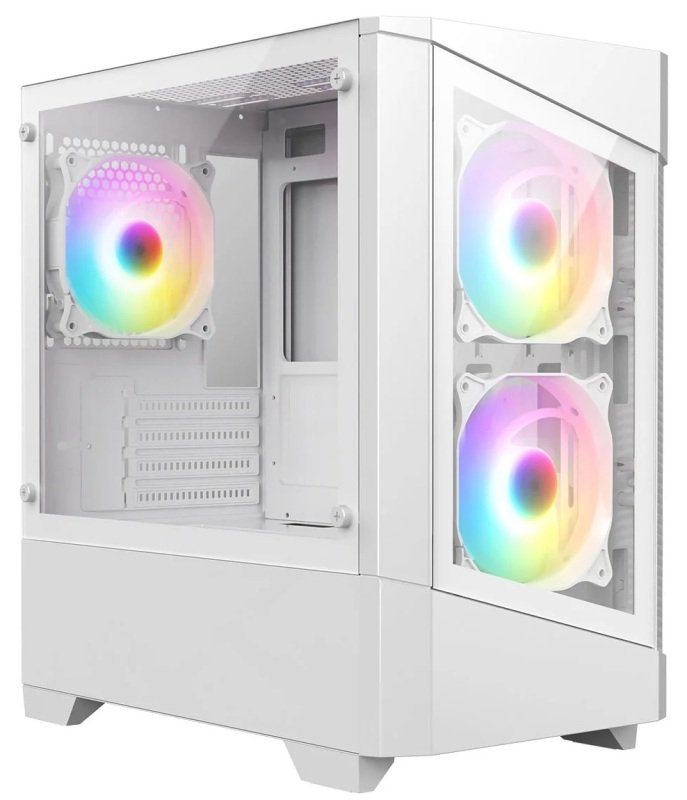 Image of CiT Level 1 White Tempered Glass MicroATX Case