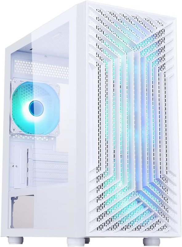 Image of CiT Terra White Tempered Glass MicroATX Case