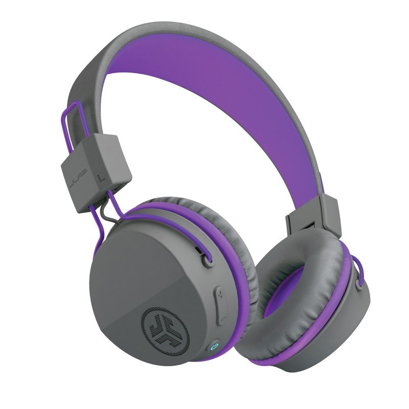 Click to view product details and reviews for Jlab Jbuddies Kids Wireless Headphones Grey Purple.