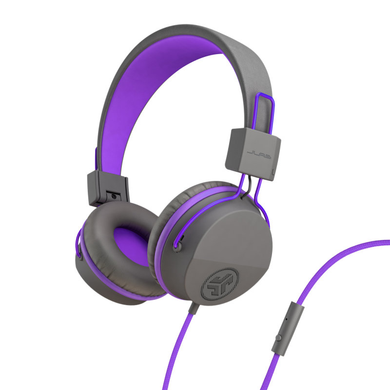 Click to view product details and reviews for Jlab Jbuddies Kids Headphones Grey Purple Brand Jlab.
