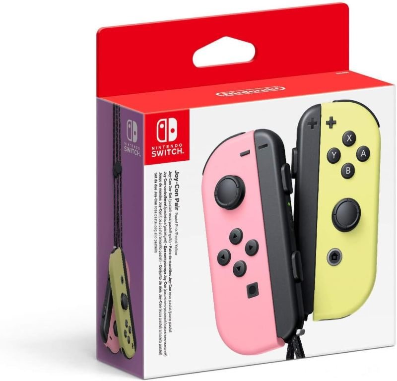 Nintendo Switch Joy Con Pair Pastel Pink Pastel Yellow