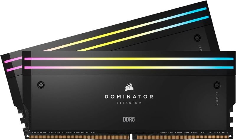 Image of Corsair DOMINATOR Titanium RGB Black 32GB 6000MHz DDR5 Memory Kit - Black