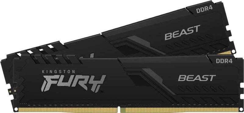 Kingston FURY Beast 16GB (2 x 8GB) 3600MHz DDR4 RAM - Black