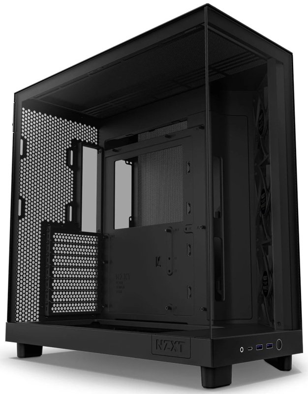 Nzxt H6 Flow Compact Dual Chamber Mid Tower Airflow Case Black