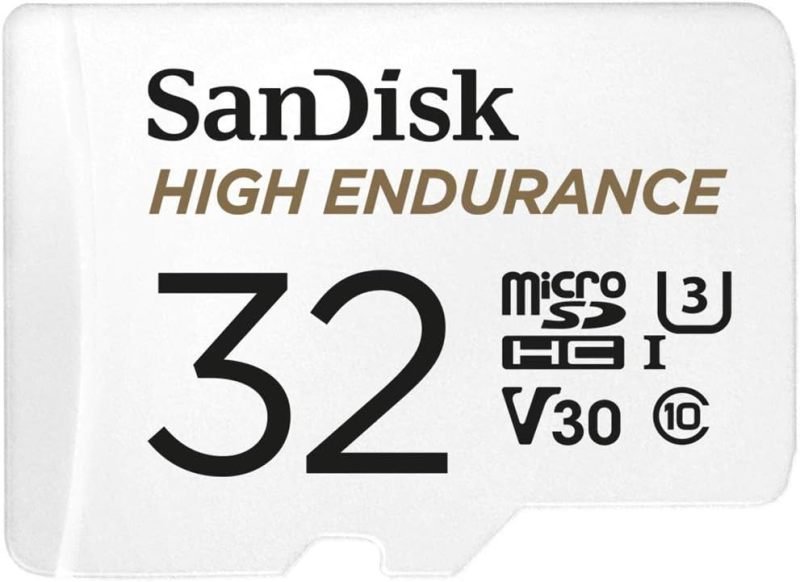 Sandisk High Endurance Microsdhc 32gb Sd Adapter For Dashcams And Home Monitoring