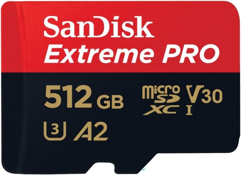 Sandisk Extreme Pro 512gb Microsdxc Memory Card Sd Adapter