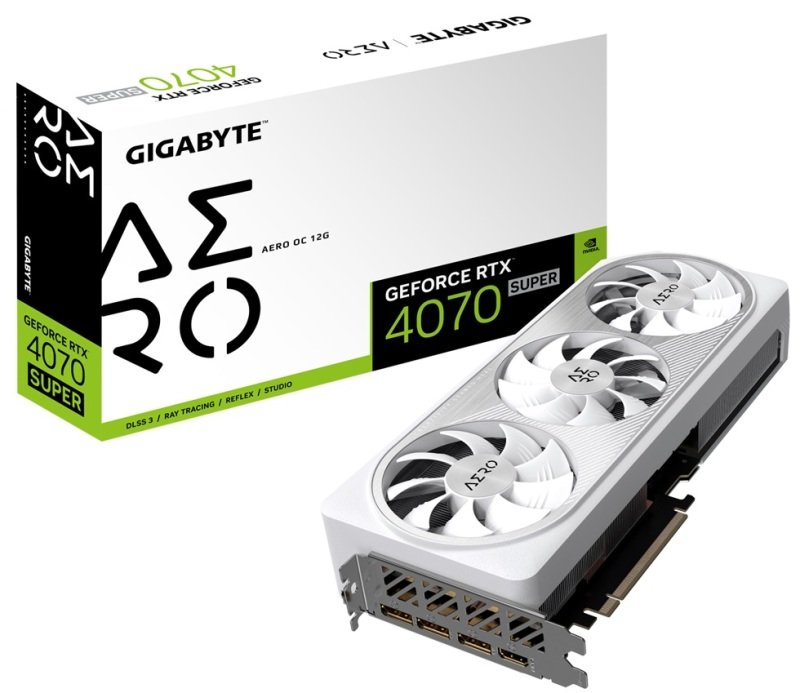 Gigabyte NVIDIA GeForce RTX 4070 SUPER 12GB AERO OC Graphics Card for Gaming