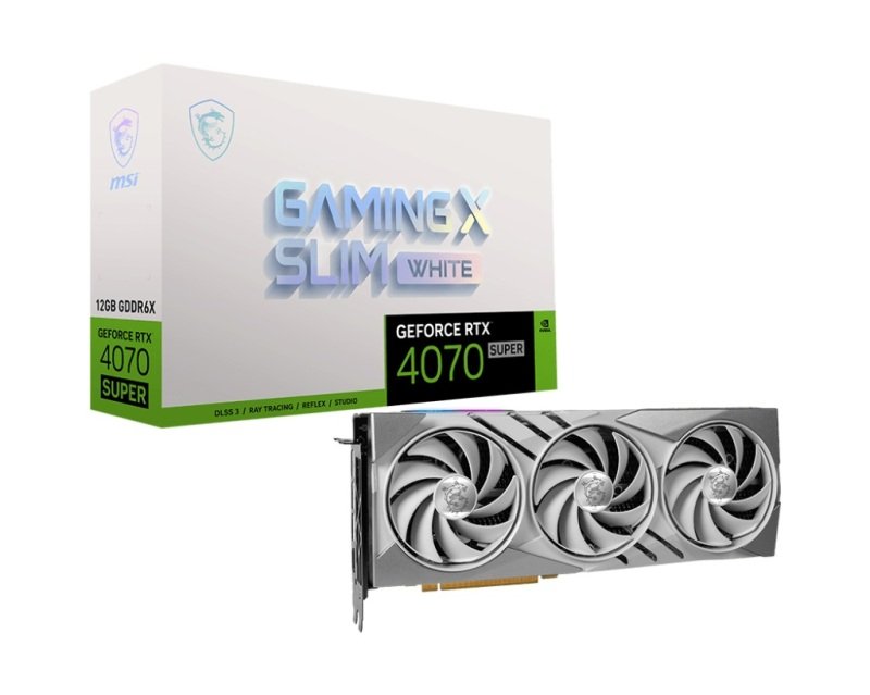 MSI GeForce RTX 4070 SUPER 12GB GAMING X SLIM WHITE Graphics Card