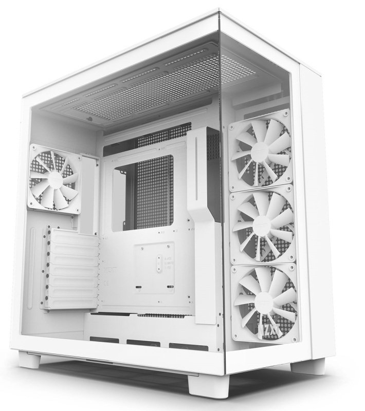 Click to view product details and reviews for Nzxt H9 Flow Mid Tower Gaming Case White.
