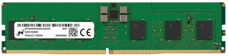 Micron 16GB (1x16GB) 4800MHz CL40 ECC DDR5 RDIMM Server Memory