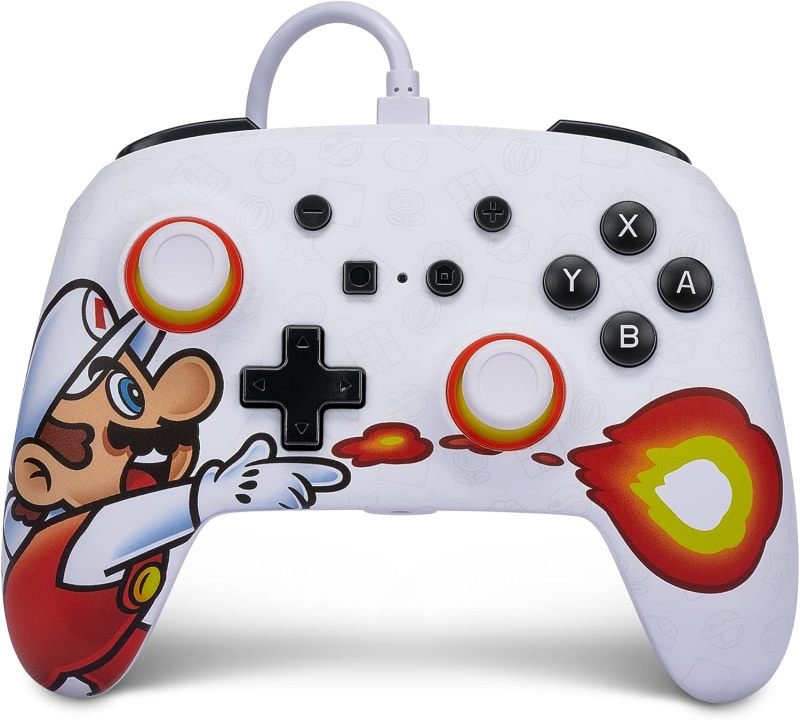 Power A Enhanced Wired Controller For Nintendo Switch Fireball Mario
