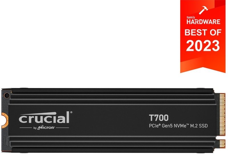 Crucial T700 2TB PCIe Gen5 NVMe M.2 SSD - With Heatsink