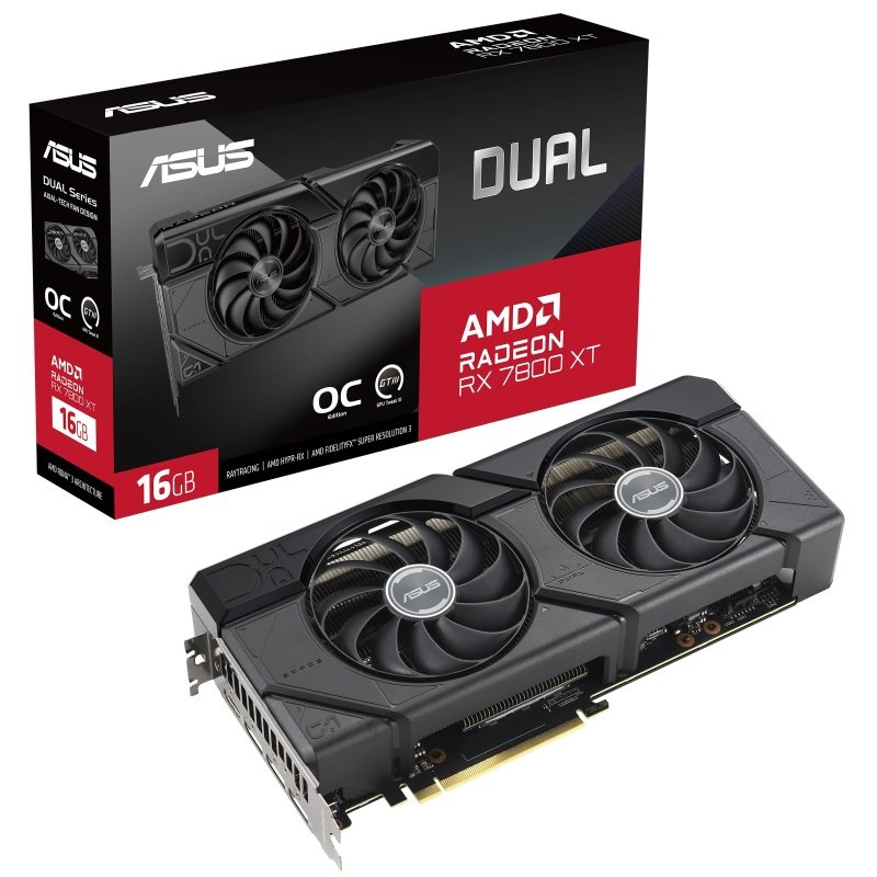 Click to view product details and reviews for Asus Amd Radeon Rx 7800 Xt 16gb Dual Oc Graphics Card For Gaming.