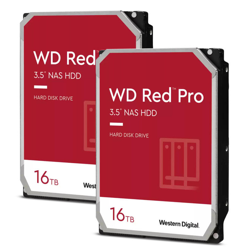 WD Red Pro 16TB NAS Hard Drive - Twin Pack