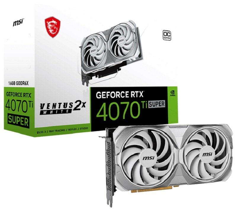 Click to view product details and reviews for Msi Nvidia Geforce Rtx 4070 Ti Super 16gb Ventus 2x White Oc Graphics Card For Gaming.