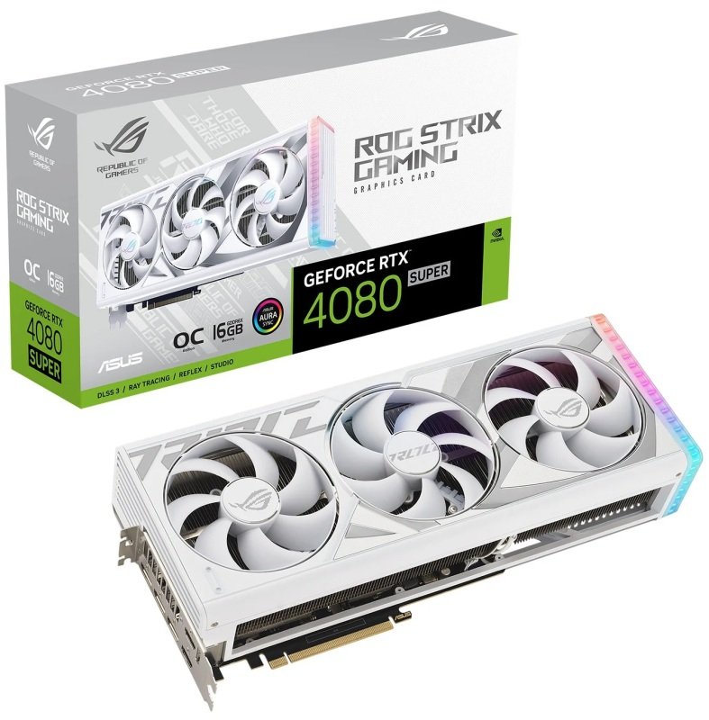 ASUS NVIDIA GeForce RTX 4080 SUPER 16GB ROG STRIX OC WHITE Graphics Card For Gaming