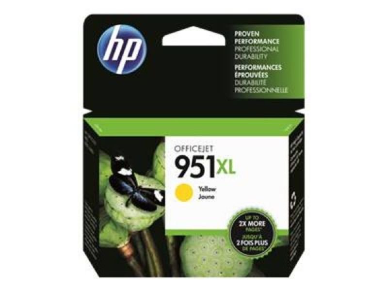 Image of HP 951XL Yellow Original&nbsp;Ink Cartridge - High Yield 1500 Pages - CN048AE