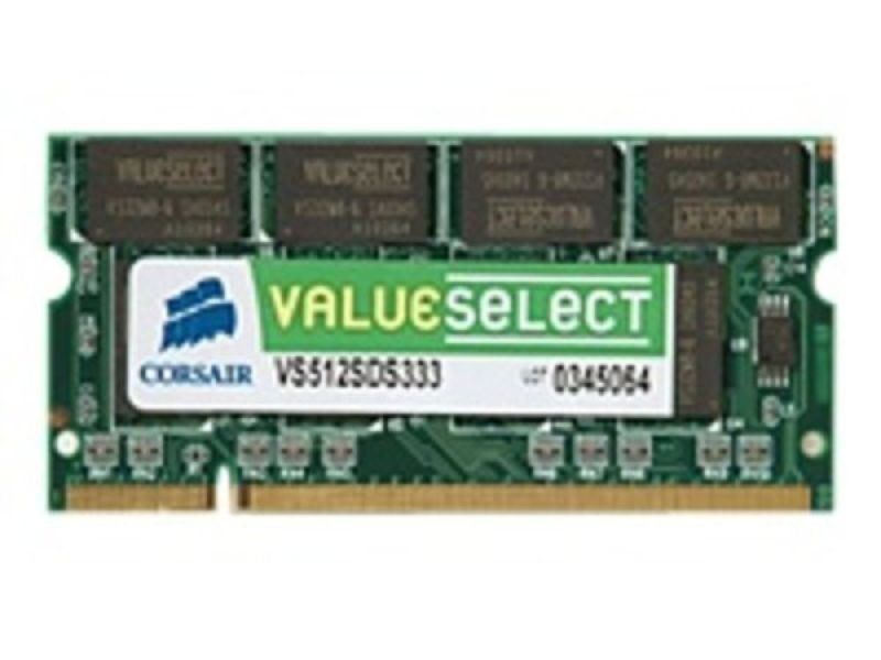 Image of Corsair 512MB DDR 400MHz/PC3200 Laptop Memory Sodimm Non-ECC Unbuffered CL3 Lifetime Warranty