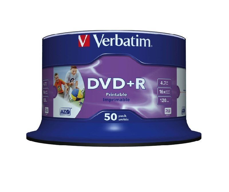 Verbatim 16x Inkjet Printable DVD+R Discs 50 Pack Ebuyer