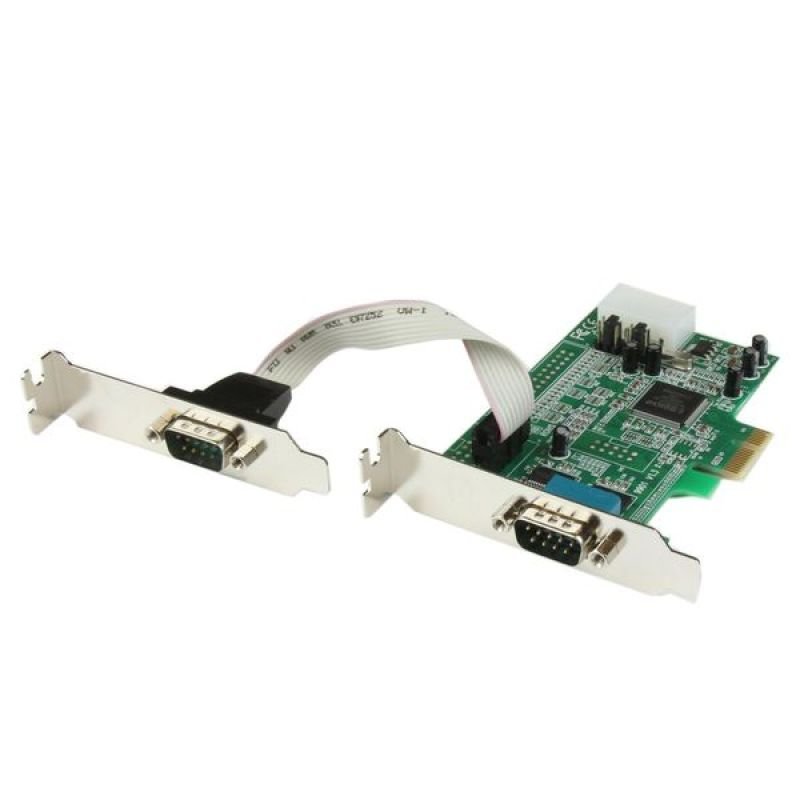 StarTech.com 2 Port Low Profile Native RS232 PCI Express Serial Card with 16550 UART - PCIe RS232 - 