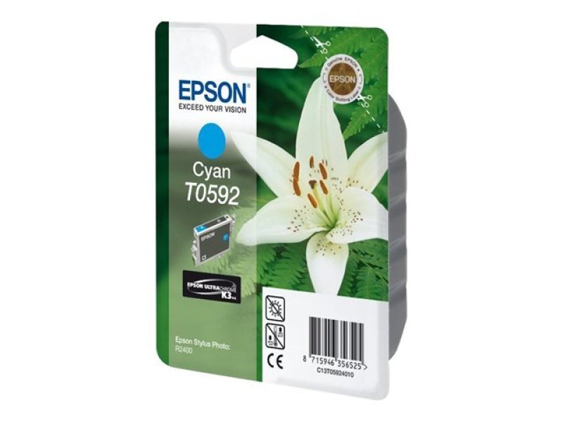 Image of Epson T0592 13ml Cyan Ink Cartridge