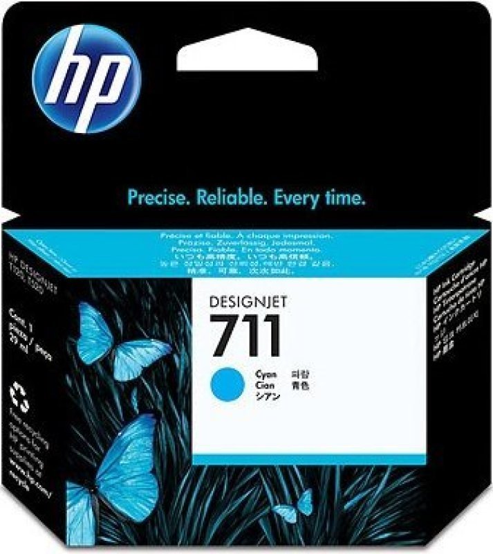 Image of HP 711 Cyan Original&nbsp;Ink Cartridge - Standard Yield 29ml - CZ130A