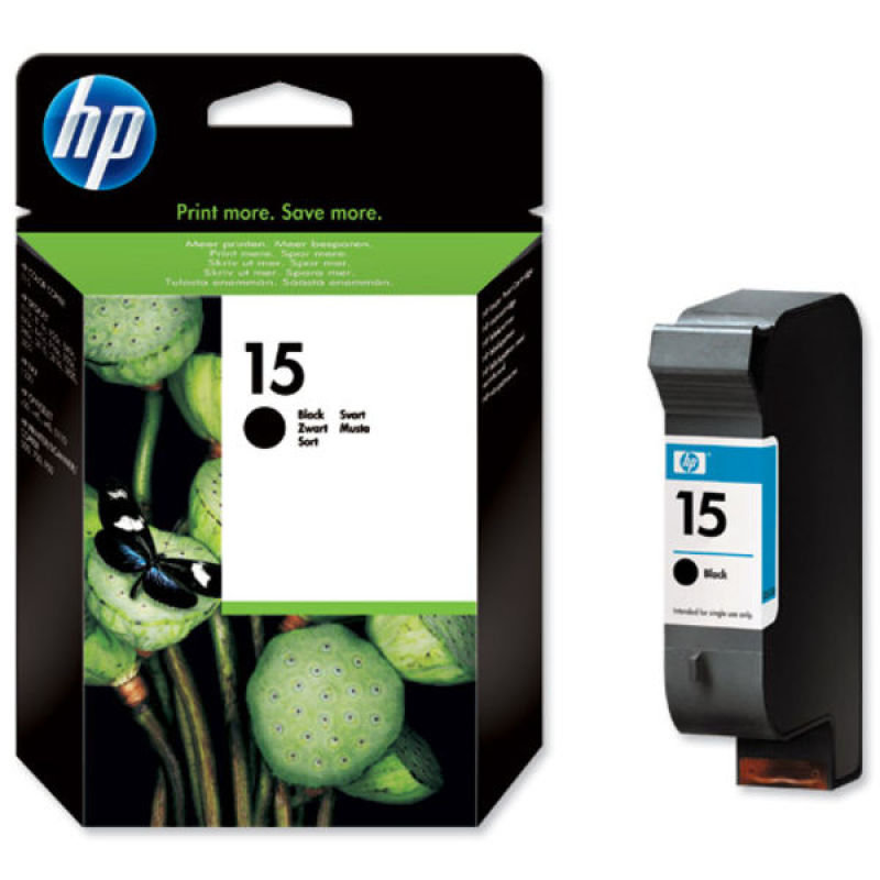 Image of HP 15 Black Ink Cartridge - C6615DE