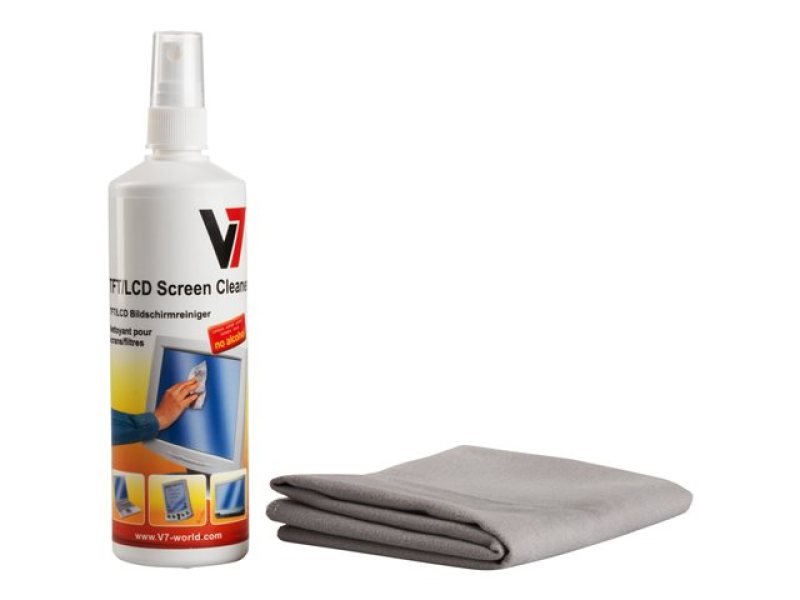Click to view product details and reviews for V7 Cleaning Set Tft Lcd Plasma 250ml Pumpspray Cloth.