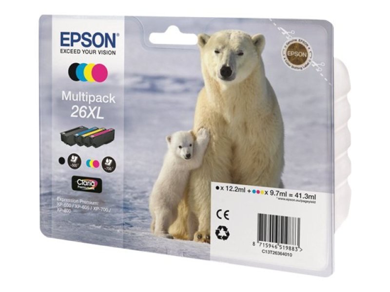 Image of Epson Multipack 26xl Claria Ink Cartridge