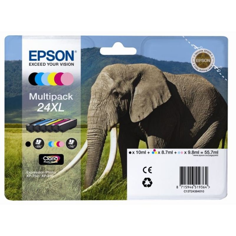 Image of Epson 24XL Multipack Ink Cartridge- Blister